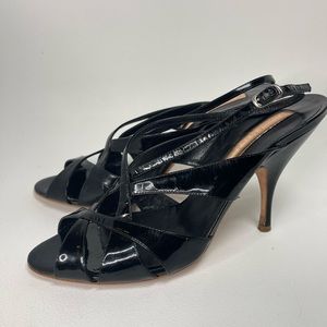 Rupert Sanderson Peep Toe High Heel Black Sandal